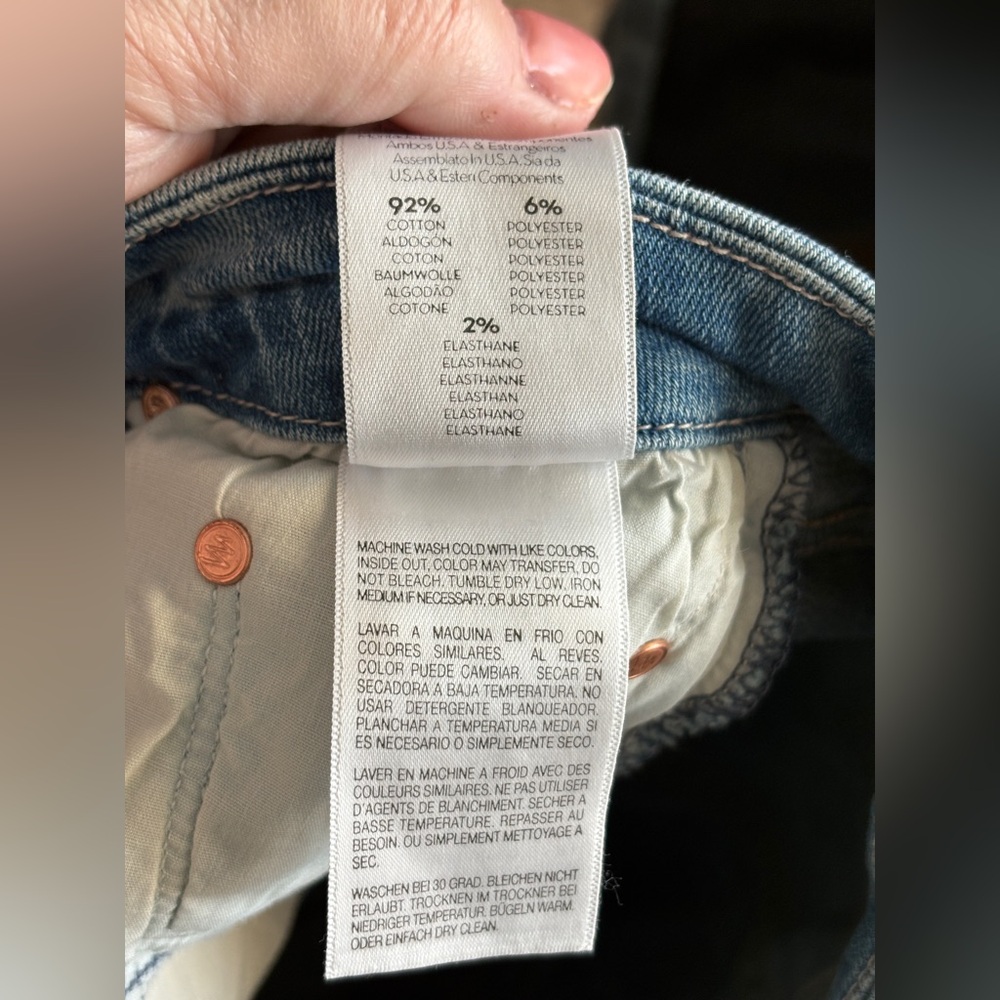 NWOT Mother Jeans : The Roller Crop Snippet Fray - Picture 10 of 12